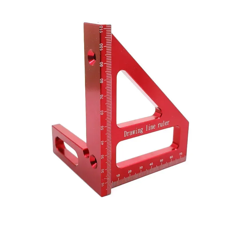 Liga de alumínio Miter Triângulo Régua, Carpintaria Praça Transferidor, 3D Multi Angle Layout Medição Ferramentas, 45 °, 90 °