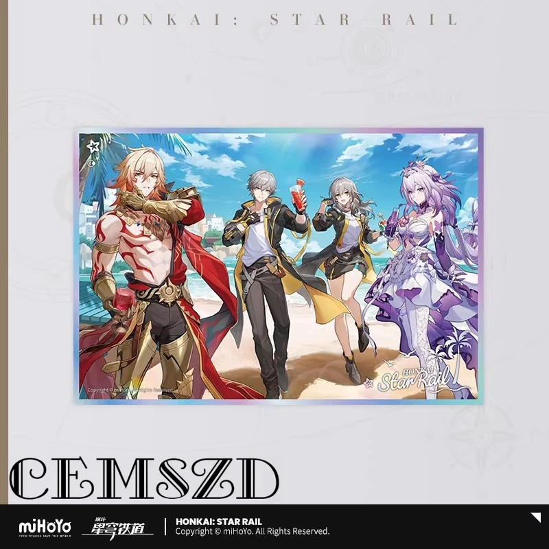 

[Настоящая]Mydei Castorice, разные цвета, бумажная игра, Honkai Star Rail, акриловая коллекционная цветная бумага miHoYo, официальный аниме-подарок