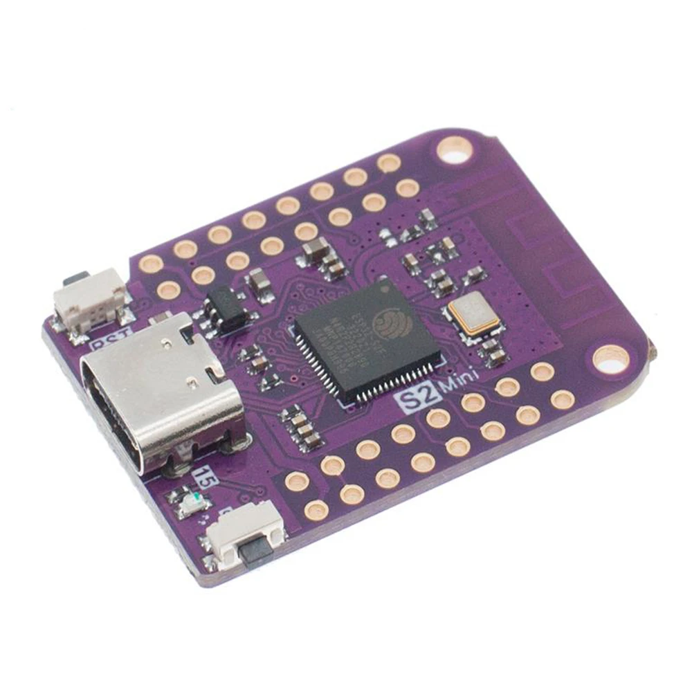 For ESP32 S2 Mini V1.0.0 - LOLIN WIFI IOT Board Based ESP32-S2FN4R2 ESP32-S2 4MB FLASH 2MB PSRAM MicroPython Arduino Compatible