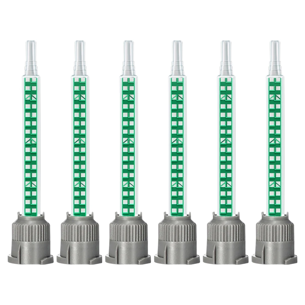 50pcs Epoxy Adhesive Mixing Nozzle Static Mixing Nozzle Mb6-16 Mixing Tube (1:1Ratio) for AB Glue Gun Liquid Mixer