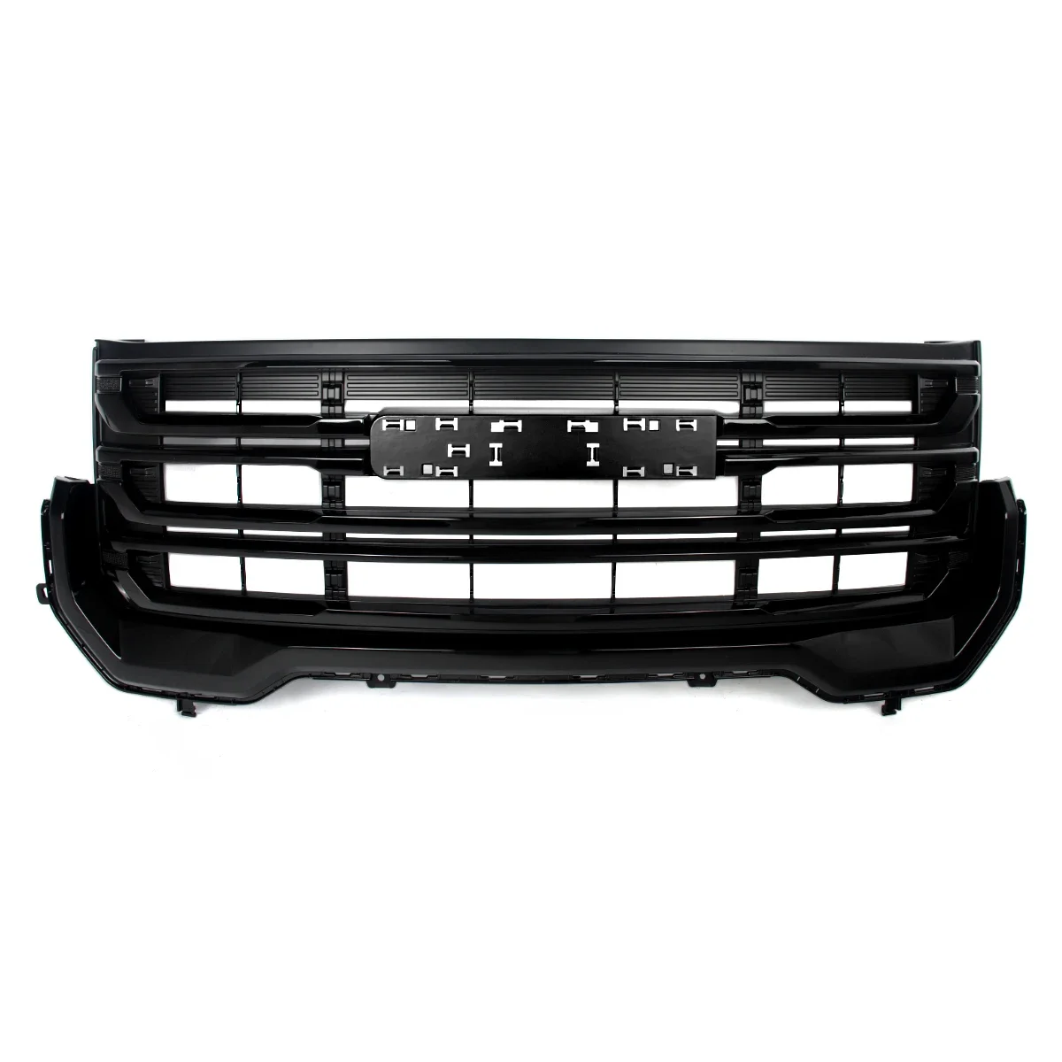 Front Upper Grille Lower Grill Gloss Black Fit For 2020-2024 GMC Acadia SLE SLT