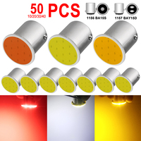 10/20/30/50 PCS P21W 1156 Ba15s 1157 Bay15d LED Bulb COB 12V 7000K White Car Reverse Backup Brake Parking Turn Signal Lights Red
