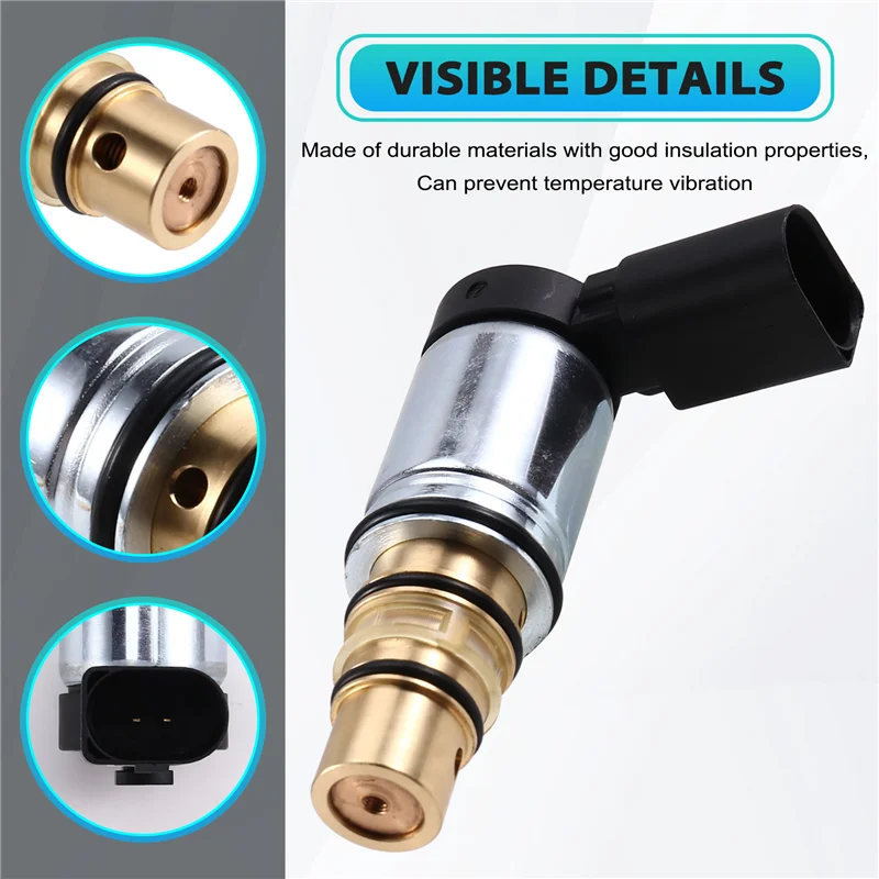 Solenoide de bomba de aire acondicionado para coche, válvula de Control 1K0820803E para compresor A3 Seat Leon Skoda Octavia VW Golf 2003- 2015 A/C