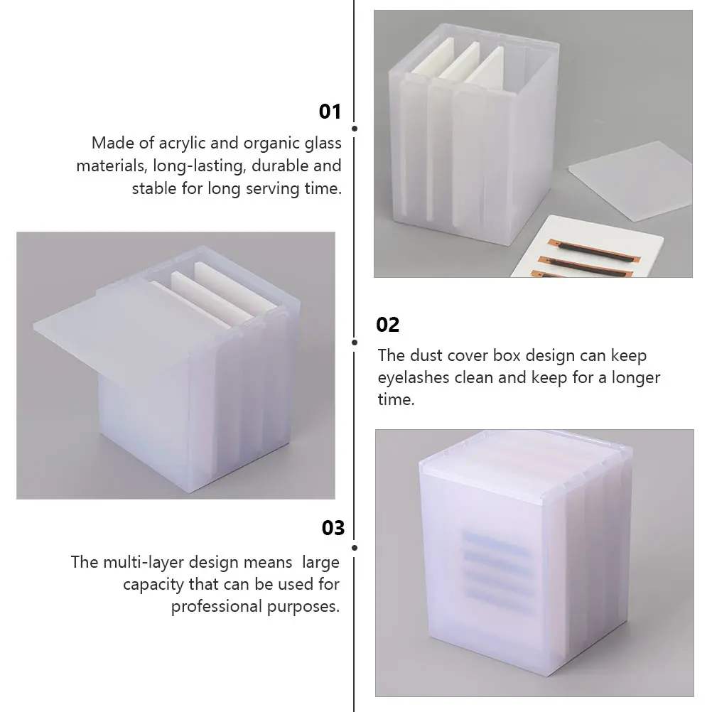 

1pc Storage Box Multi-Layer False Eyelash Organizer Clear Acrylic Dust-Proof Display Case Holder For Lash Extensions