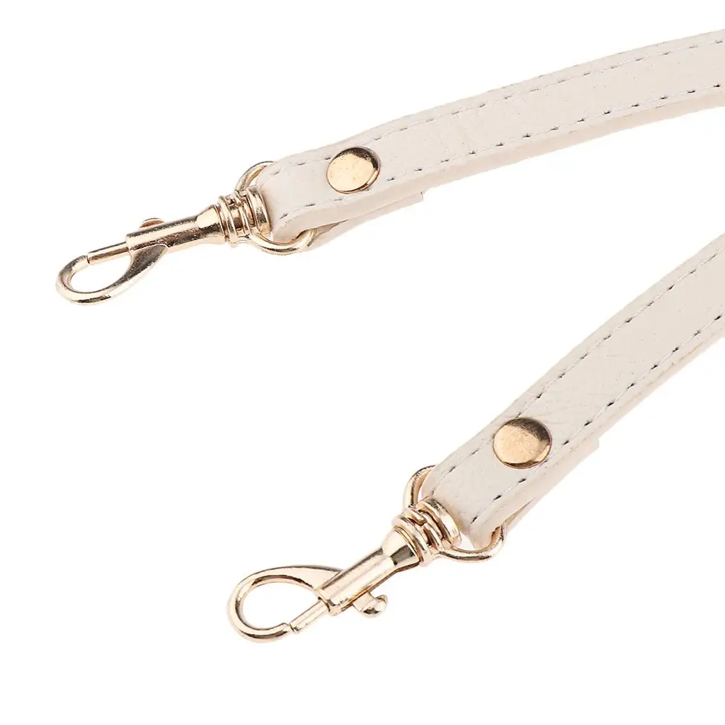 Adjustable Leather Shoulder Bag Strap Belt Replacement Lobster Clasps , Beige