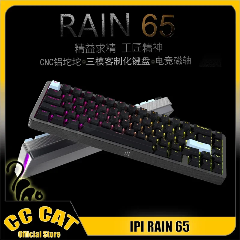 

IPI RAIN 65 Mechanical Keyboard 67Keys Aluminum Keyboard 6000MAH PBT Hot Swap Custom Rgb Light Gamer Keyboards Gift For Win/Mac