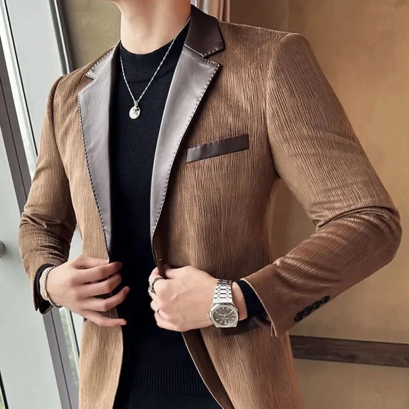 Male Coats Casual Solid Color Men\'s Jackets High Quality Luxury Designer Deals Y2k Korean Reviews Many Vintage Joker Cheap Sale