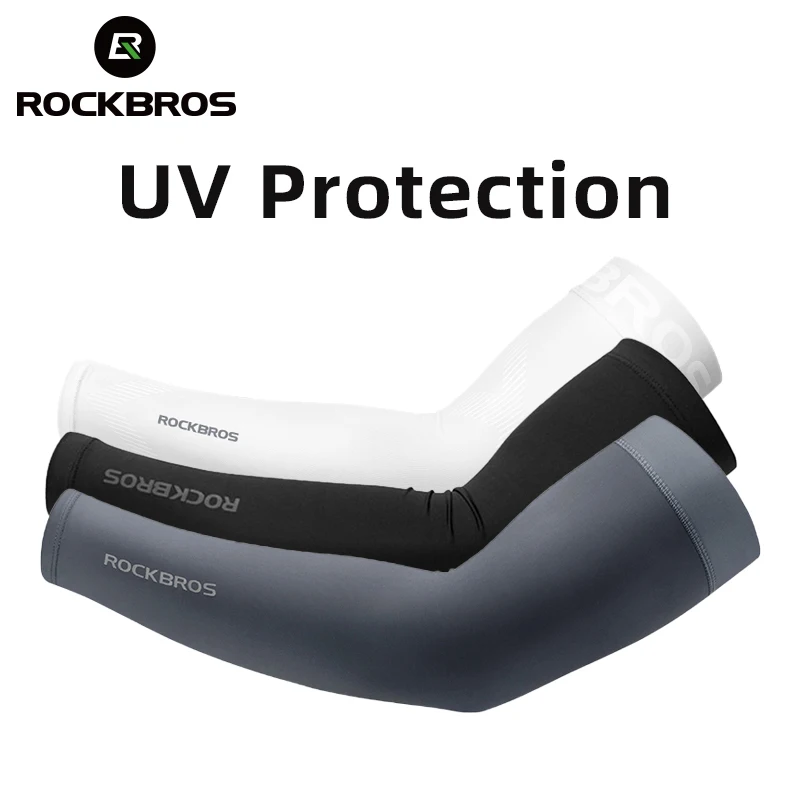 ROCKBROS Ice Fabric Running Camping Sleeves Oddychający rękaw Quick Dry Arm Protect UV400 Arm Cover Letni sportowy sprzęt bezpieczeństwa