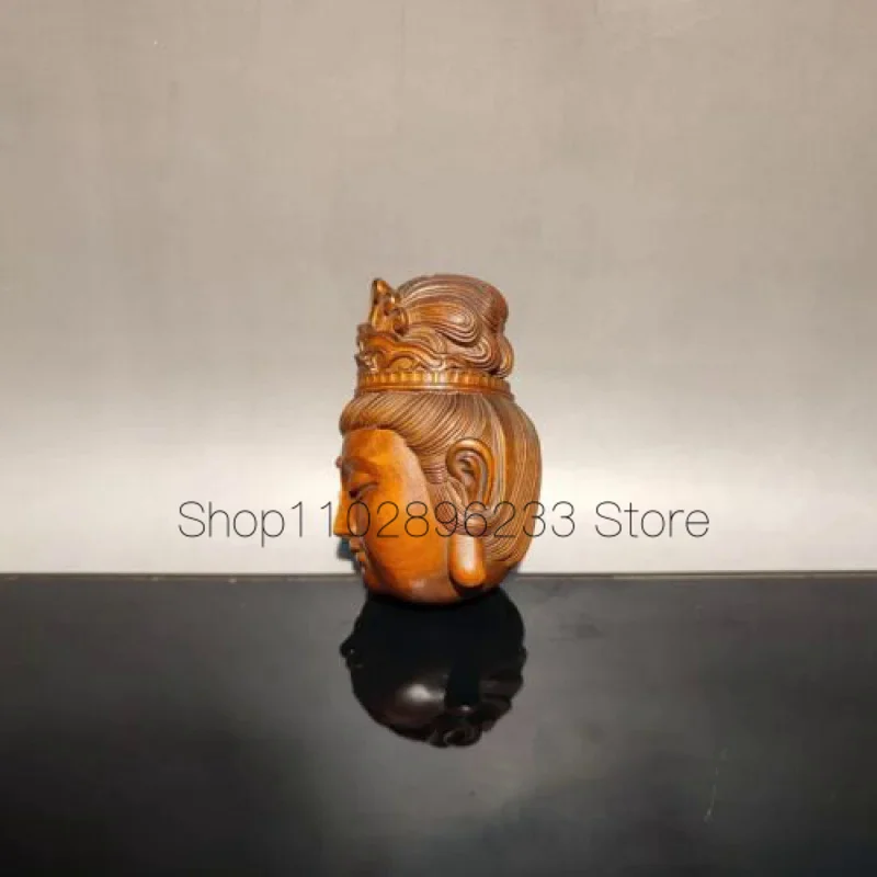 wooden statue carvings home decor Boxwood Kwan-yin sculpture Wood carved