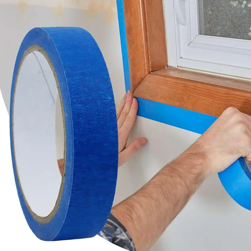 شريط رسام أزرق 3 لفات × 65.6 قدم شريط رسم قابل للإزالة لوازم حرفية زرقاء لفن الحائط وضع العلامات على الألوان المائية