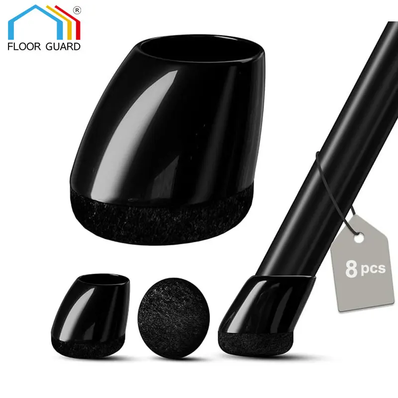 Chair Leg Protectors Foot Cover 15-25° Diagonal Thick Wrap Felt Pads Silicone Furniture Table Feet Protect Hardwood Floors Table