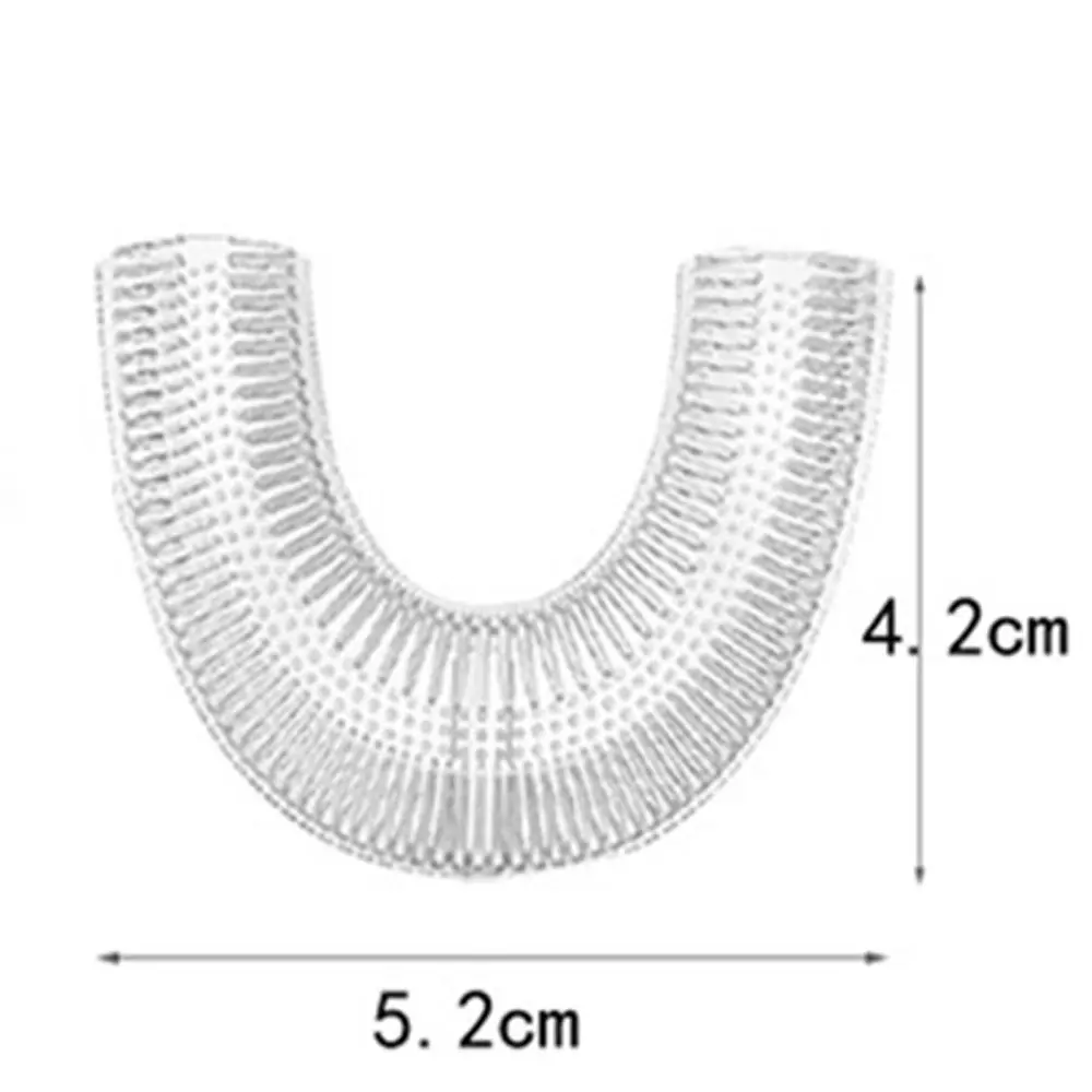 Cabezal de cepillo de dientes reemplazable automático sónico blanqueador, cabezal de cepillo de dientes en forma de U, cabezal de cepillo de silicona para niños, cepillo de dientes eléctrico