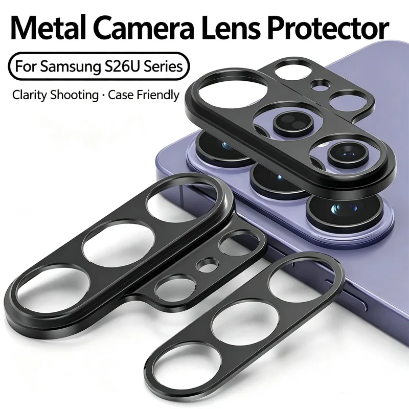 5/3/1 PCS Luxury Metal Aluminum Alloy Camera Protector Film For Samsung Galaxy S26 Plus S26Ultra  S26 Full Back Lens Cover Film