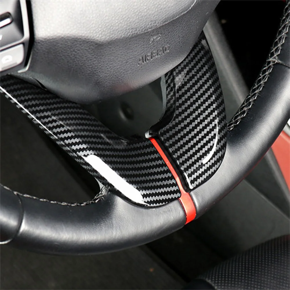 Carbon Fiber ABS Under Steering Wheel Detals Cover For Hyundai Veloster JS 2019-2022 Elantra GT 2018 2020