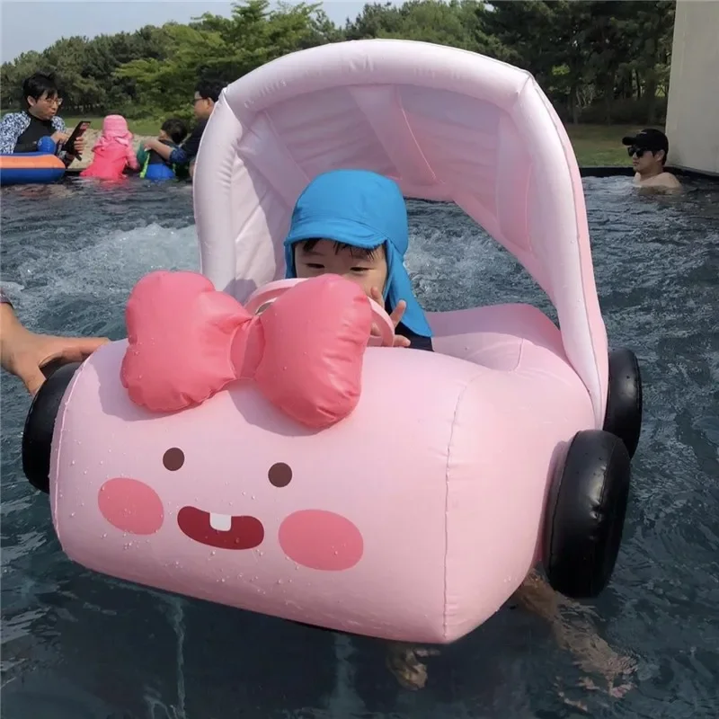 Summer Inflatable Swimming Rings for Children Cute Floating Umbrellas for Babies Car Seats Water Toys Swimming Pool Accessories