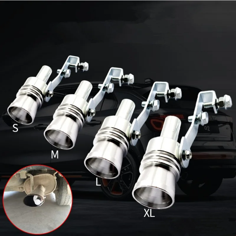 S/M/L/XL Vehicle Refit Device Exhaust Pipe Turbo Sound Whistle Car Turbmuffler Universal Sound Simulator Car Turbo Sound Whistle