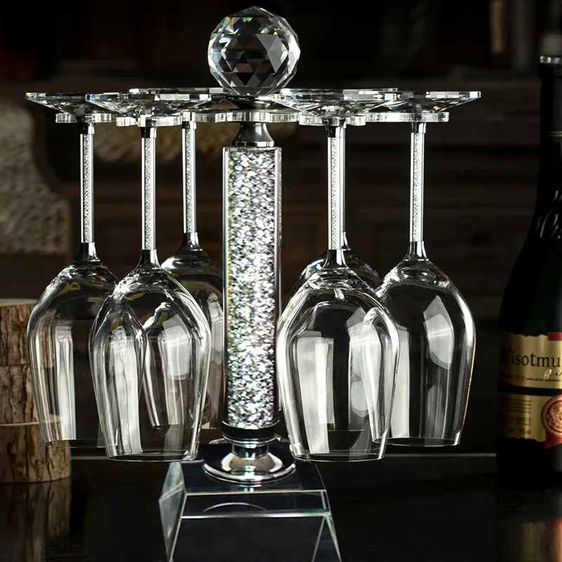 

European goblet champagne glass holder display stand glass holder drain storage red wine rotating cup holder