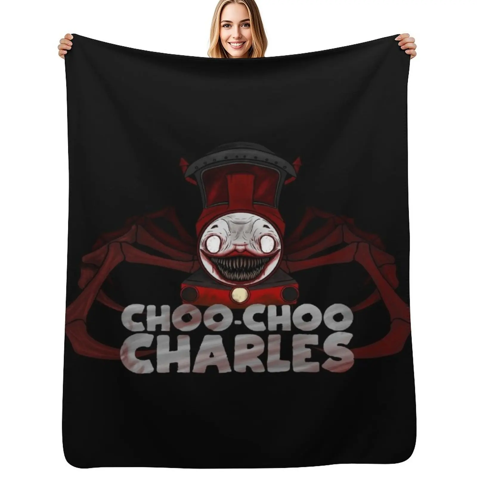 Choo Choo Charles monster spider train art Throw Blanket sofa bed Summer blankets and throws Thin manga Blankets
