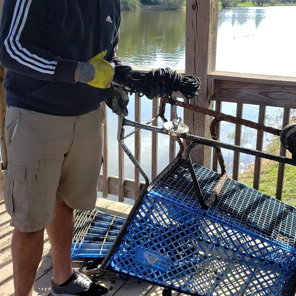 D16/20/25/32/36/60 Starker Neodym-Magnet Bergungsmagnet Tiefseefischen Magnete Halter Ziehen Montagetopf mit Ringschraube