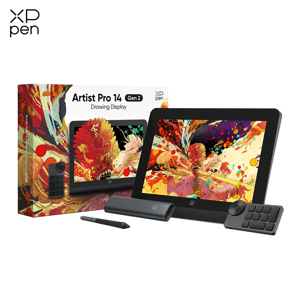 

XP-PEN Artist Pro 14 Gen 2 X3 Pro Smart Chip 16K Pen Pressure Digital Pen Display Design Drawing Graphic Tablet With Screen