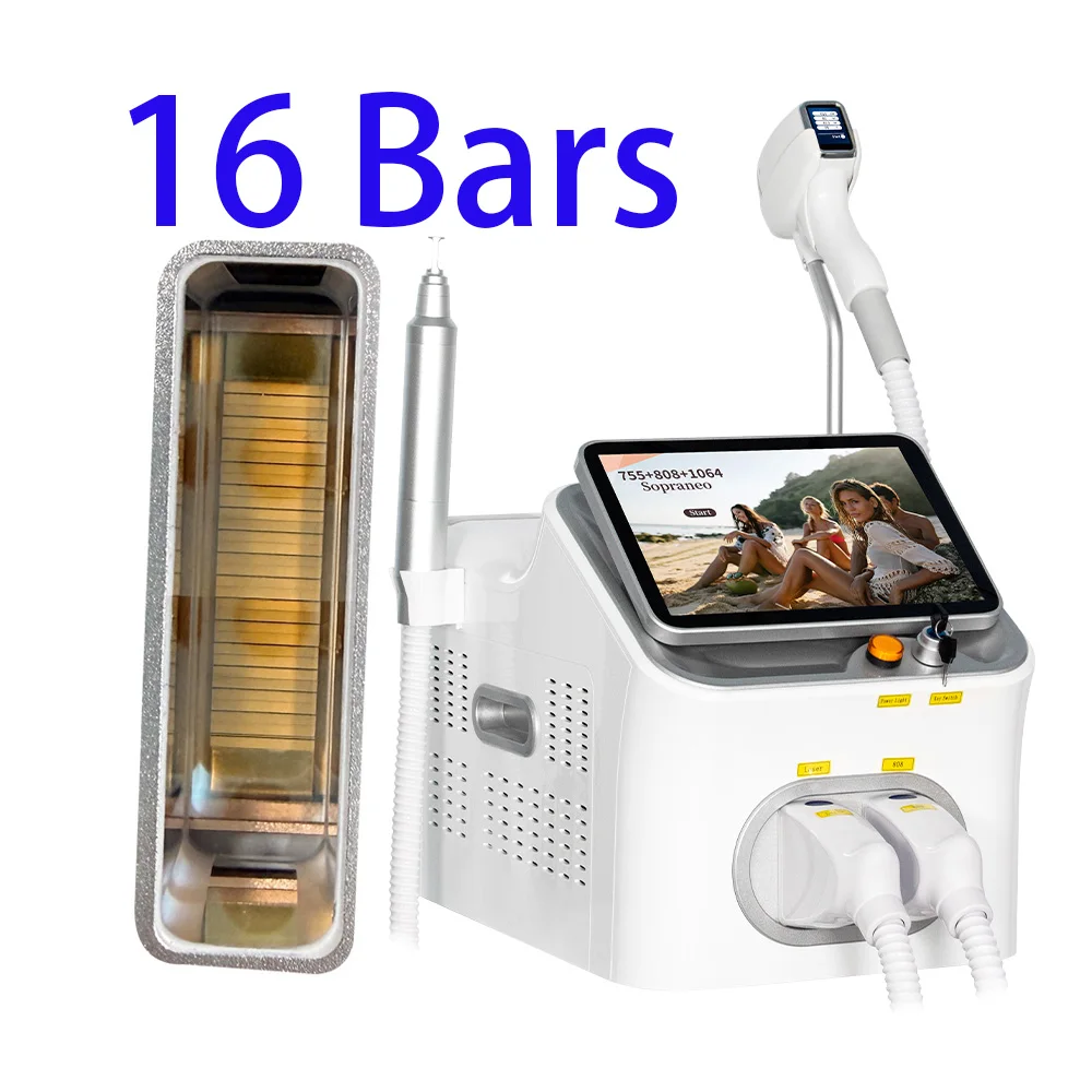 

Diode Laser Hair Removal Machine Ice Titanium Painless 808 755 940 1064nm Permanent Hair Removal And Tattoo Removal Equipment
