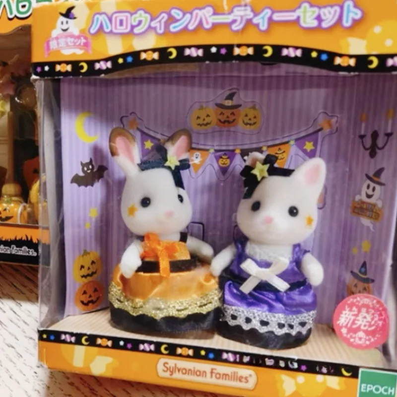 Sylvanian Baby Families Rare Limited Edition Halloween Costume Style Anime Figures Set Family Doll Decoration Birthday Gifts Toy