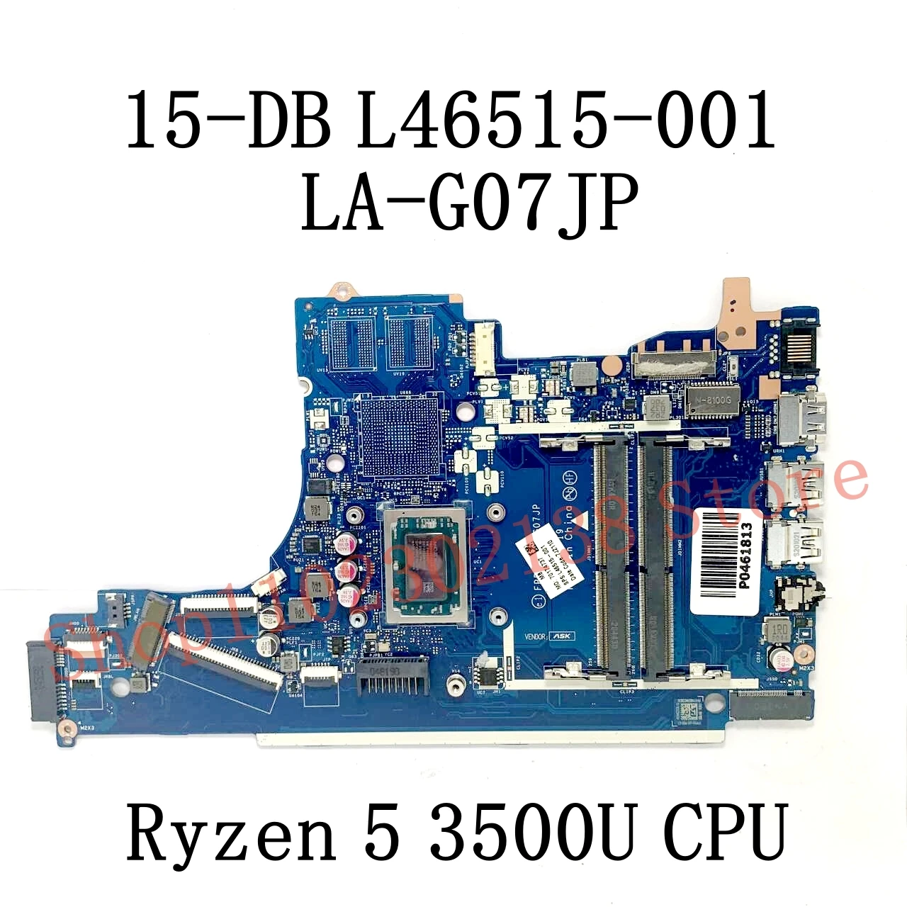 L46515-001 L51325-001 L68778-001 With R5 3500U / R7 3700U For HP 15-DB 15T-DB 15-DX Laptop Motherboard FPP55 LA-G07JP 100%Tested