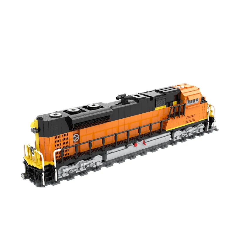 MOC-149211 City Railway Train SD70Ace BNSF Battery Train Building Block Assembly Model Brick Toy Children's Christmas Gifts