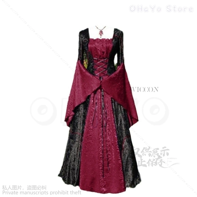 

Anime New Halloween Cosplay Medieval Cosplay European Court Style Retro Party Dress Cosplay women's Long Dress Retro Lolita Cos