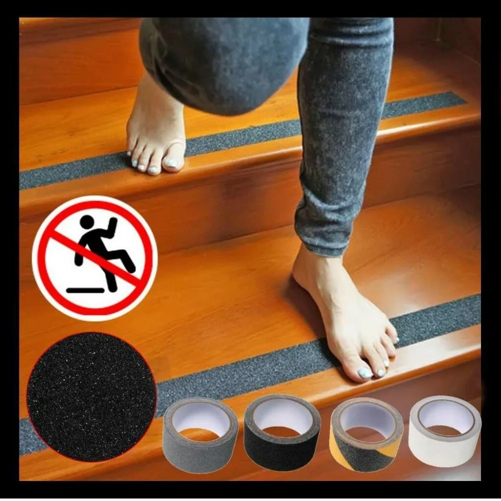 

Anti Slip Adhesive Friction Colored Non Skid Ground Frosted Stickers Safety Waterproof Warning for Household Flooring Stair Tape