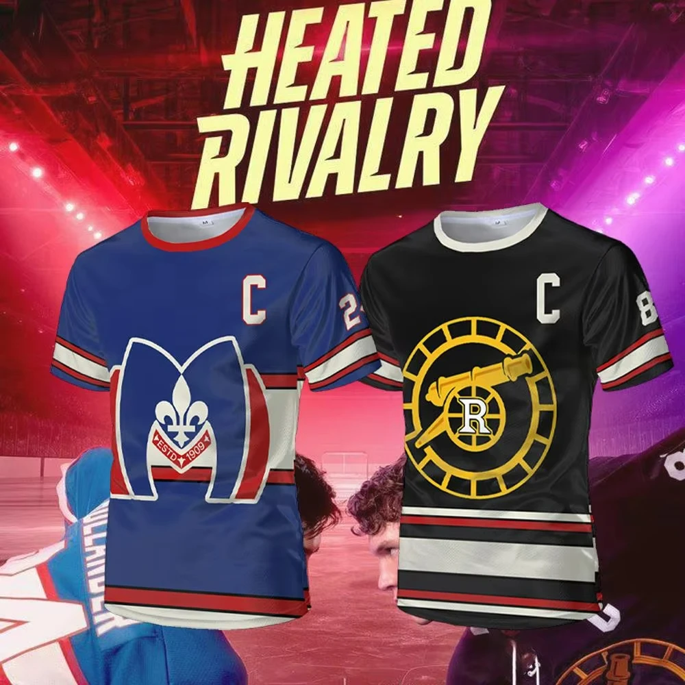 ROZANOV&HOLLANDE Camiseta de hockey con efecto térmico para verano, deporte al aire libre, transpirable, de manga corta, estilo Y2K, unisex, informal, a la moda