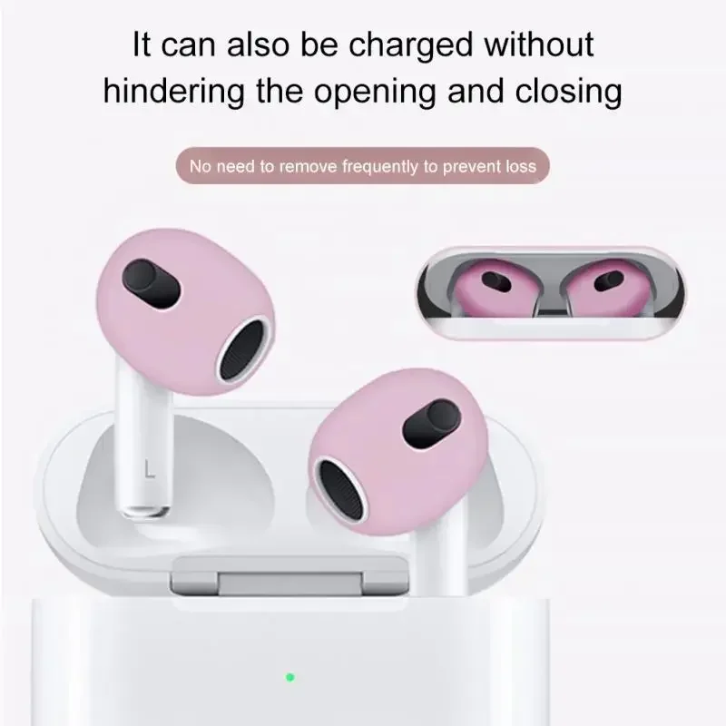 Tapas de oreja antideslizantes para Apple Airpods 3, funda protectora de silicona, cubiertas de piel, almohadillas para los oídos, accesorios para puntas