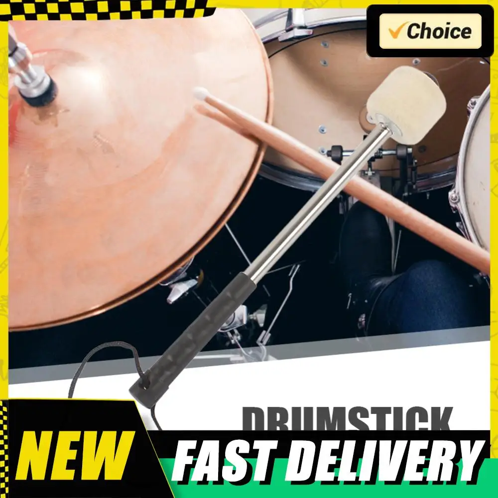 

Bass Drum Mallet Professional Percussion Mallets Felt Head with Hanging Rope Musical Instrument Accessories for Drummers