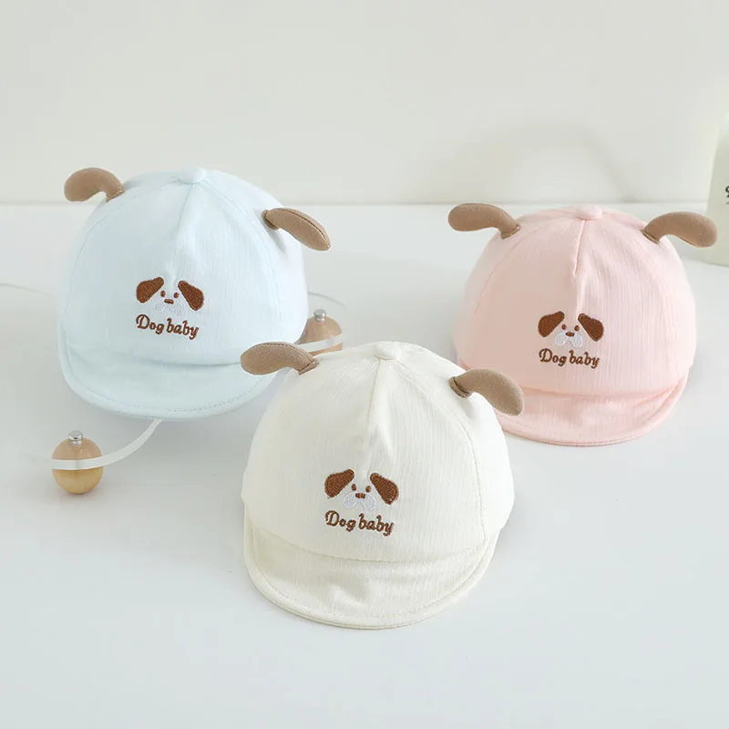 

Cartoon Dog Ear Baby Hat Cute Soft Cotton Infant Boy Girl Baseball Cap Spring Summer Solid Color Kids Duck Tongue Hats
