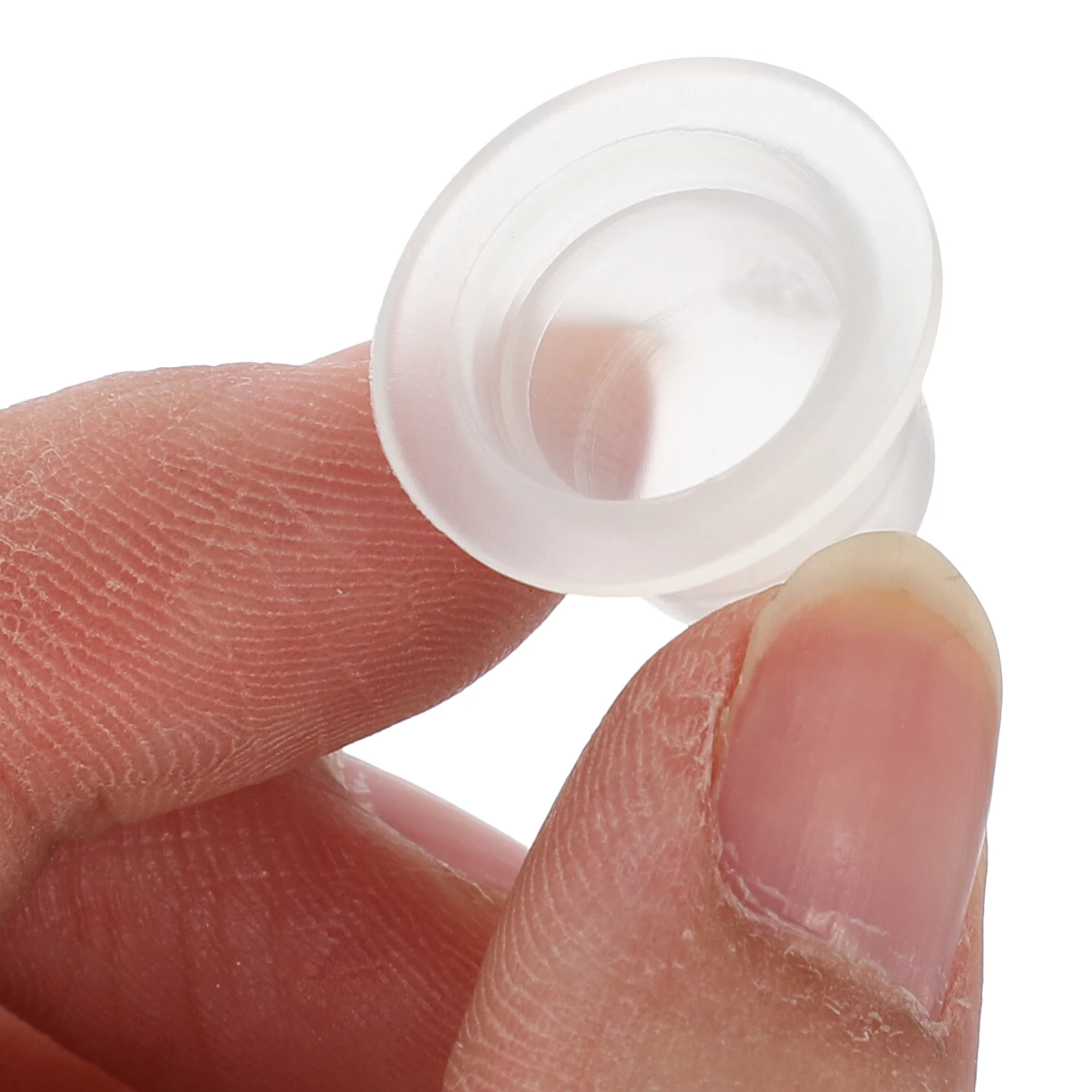 

200pcs Pigment Cups Tattoo Accessories Ink Containers U Shaped Silicone Clear Reusable Disposable Caps Tattoo Supplies Kits