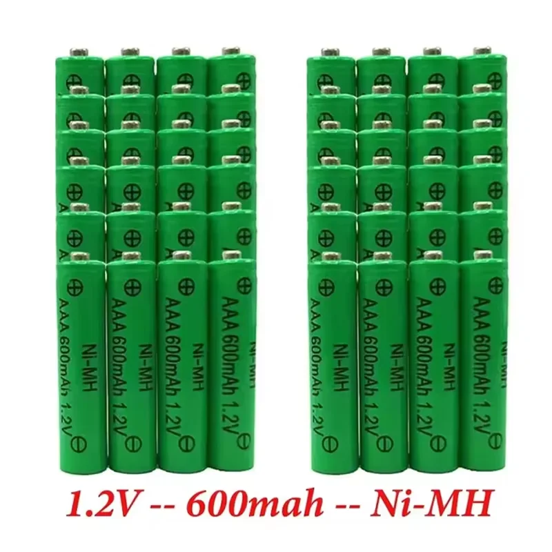 New Original AAA 1.2V 600mAh Ni-MH Rechargeable Battery for Remote Control Shaver MP3/MP4 LED Toy Flashlight Electric Toothbrush