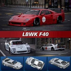 **Pre Sale** Street Weapon 1:64 LBWK F40 Red White Diecast Diorama Car Model Collection Miniature Carros Toys