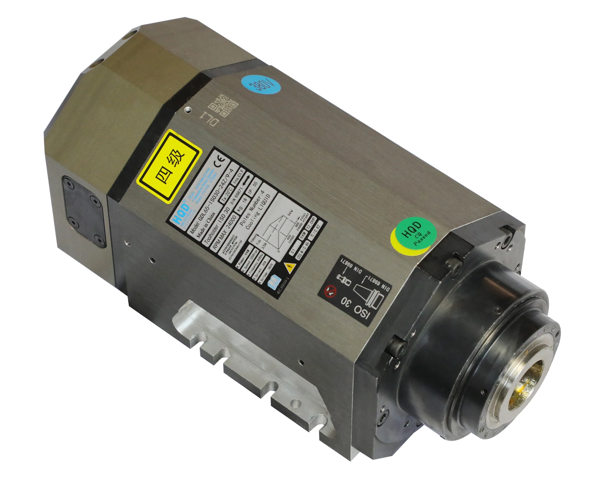 GDL65-ISO30-18Z/9 9KW 5-Axis Machining Center with High Efficiency 600Hz 18000 RPM Water Cooling Motor Spindle ISO30