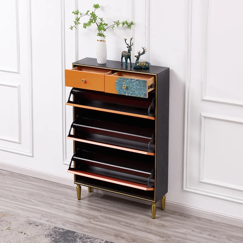 가벼운 럭셔리 페인트 티핑 버킷 신발장 심플 모던 초박형 가정용