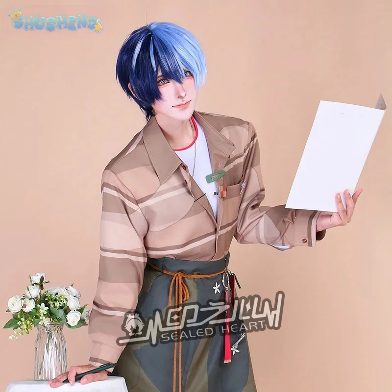 

Anime PJSK Aoyagi Toya Cosplay Costume Halloween Shirt skirt pants wig belt Halloween carnival men and women casual uniform suit