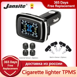 Jansite Car TPMS Tire Pressure Monitoring System Sensors Cigarette Lighter USB port Auto Security Alarm Systems Tire Pressure