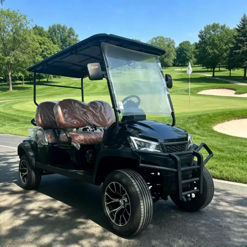 Voiturette de golf électrique 4 places, nouveau modèle, avec batterie lithium 72V et performances stables pour les terrains de golf
