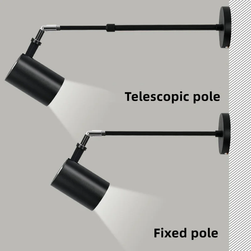 Adjustable LED Wall Spotlight Modern Picture Lights for Exhibition Hall Gallery Focus Lighting Long Arm Retractable Ceiling Lamp