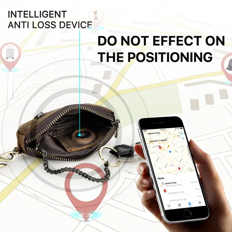 ماجيك حكاية جودة الجلود مفتاح محافظ للرجال خمر AirTag فتحة مفتاح سلسلة Keyrings مجنون الحصان الجلود حقيبة مفاتيح محفظة للعملة