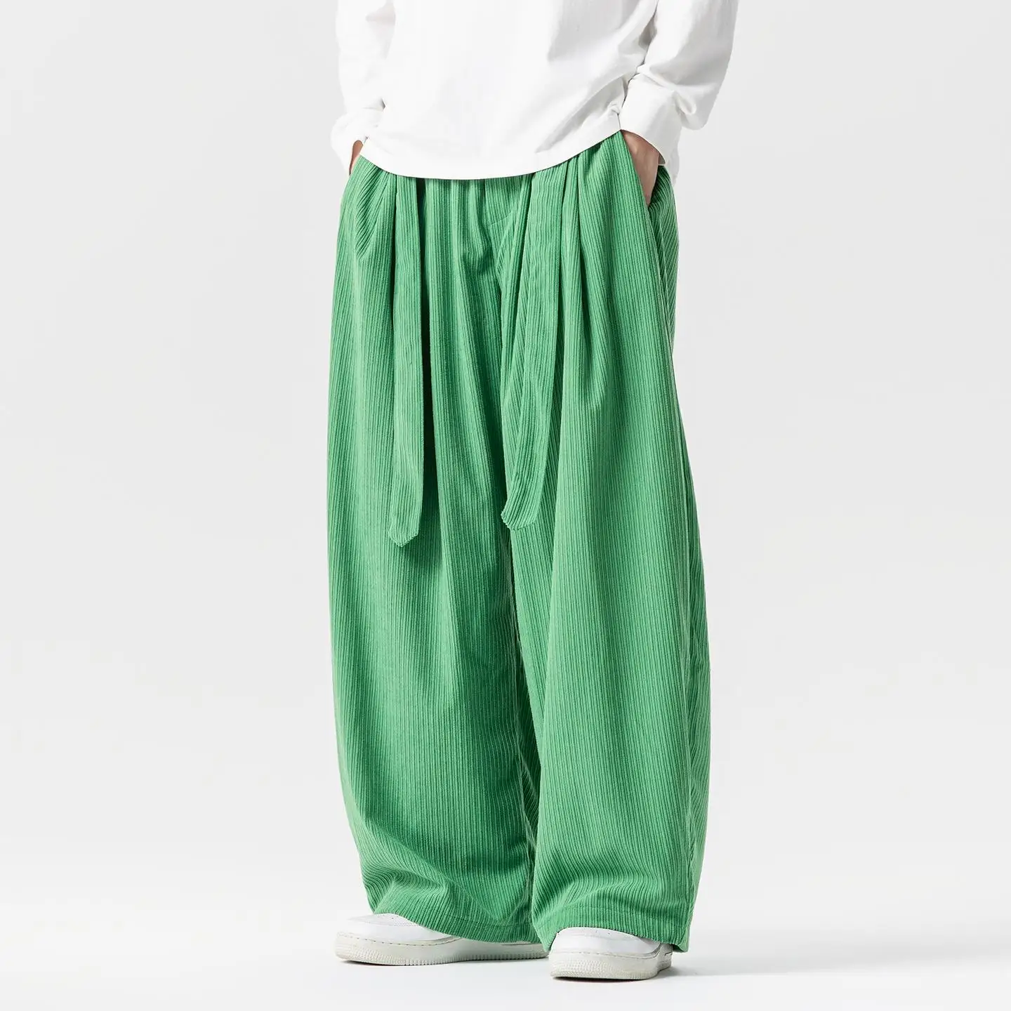 

Men Thick Corduroy Pants Men Casual Vintage Casual Harlan Pants Autumn Men Harajuku Wide Leg Pants Men Straight Lantern Trousers