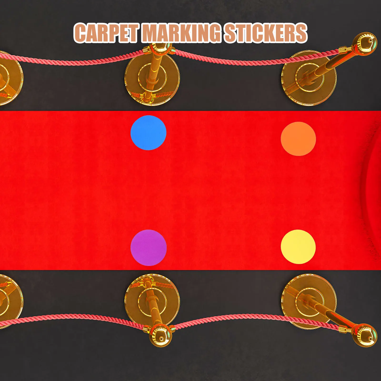 

30 Pcs Colored Dot Stickers Game Trainning Round Carpet Marker for Family Teaching Training Classroom Circular Child