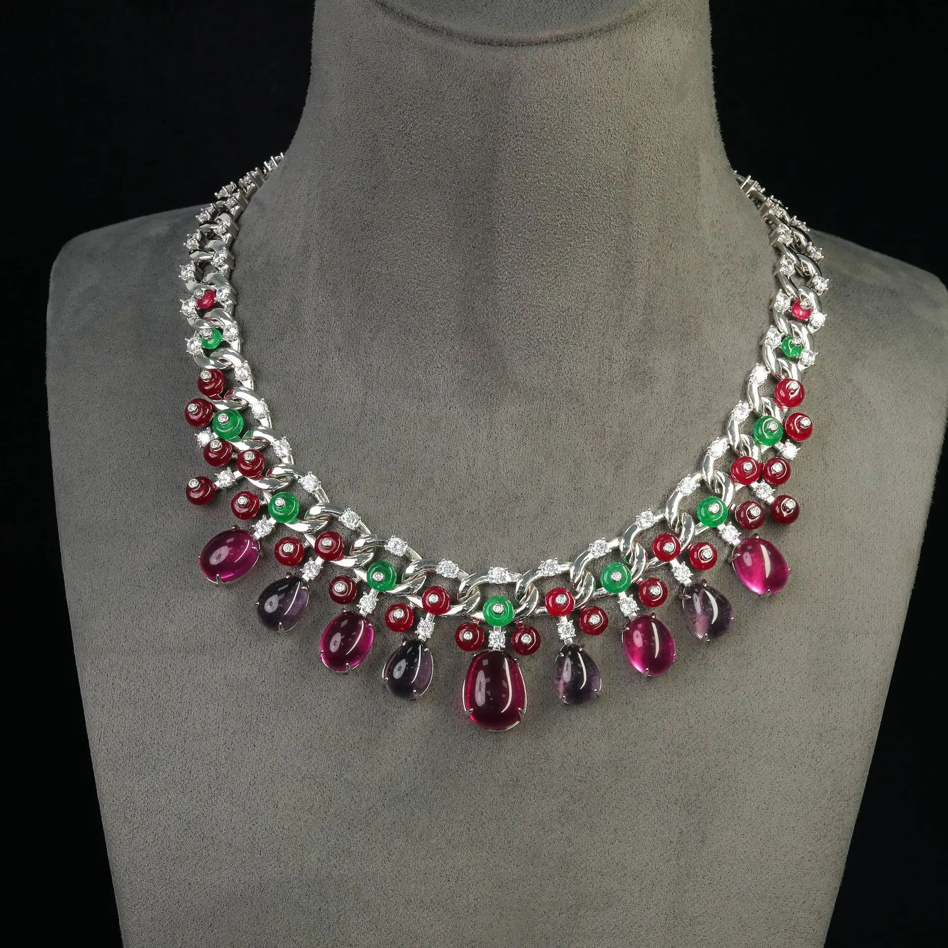 

Новое серебряное ожерелье S925, высокоуглеродистый бриллиант, красочная сумка с фруктами, роскошное универсальное женское ожерелье, свадебные украшения