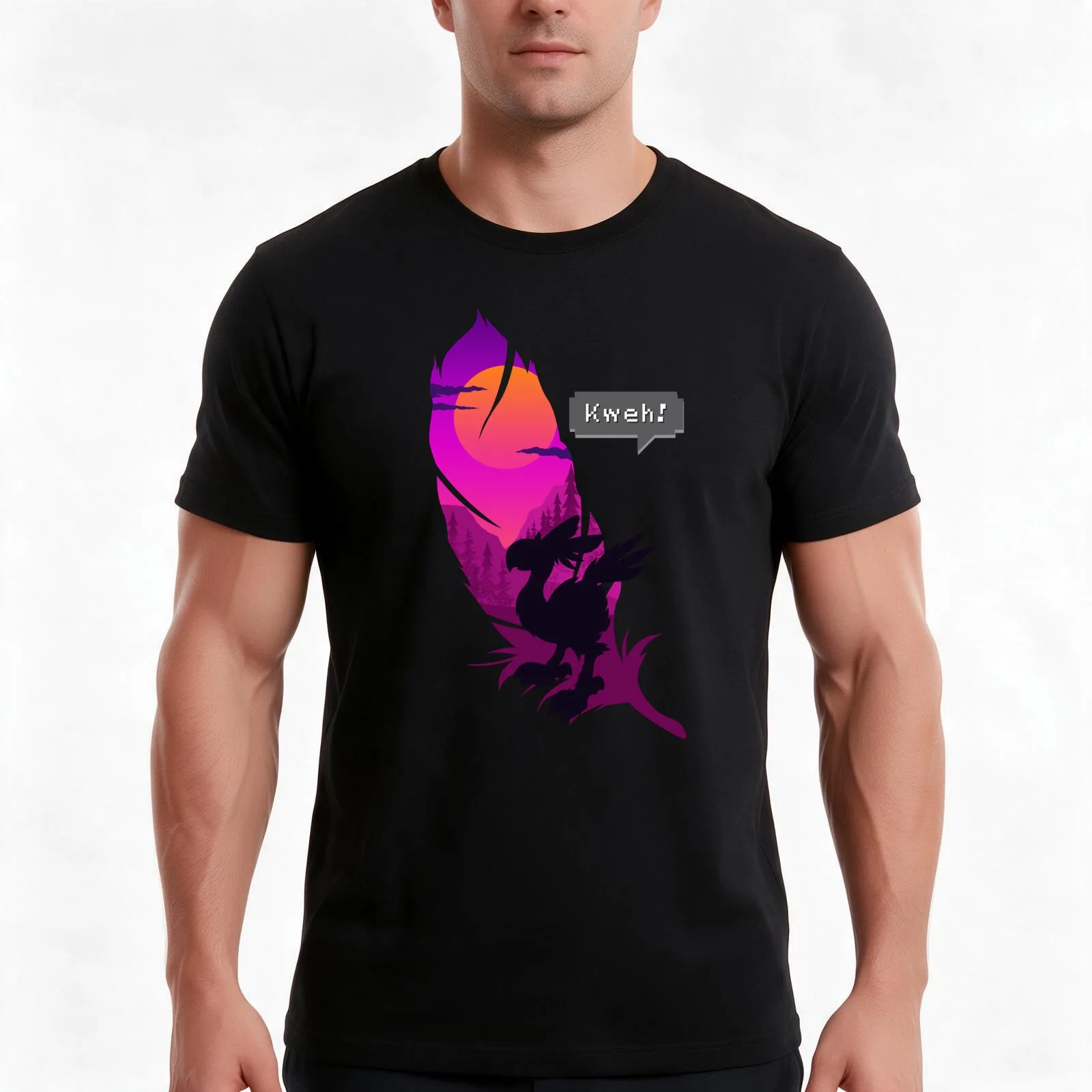 Chocobo Kweh! T-Shirt Summer Casual Cotton Tee Oversized Streetwear Tops Vintage Graphic Print Loose Fit Short Sleeve