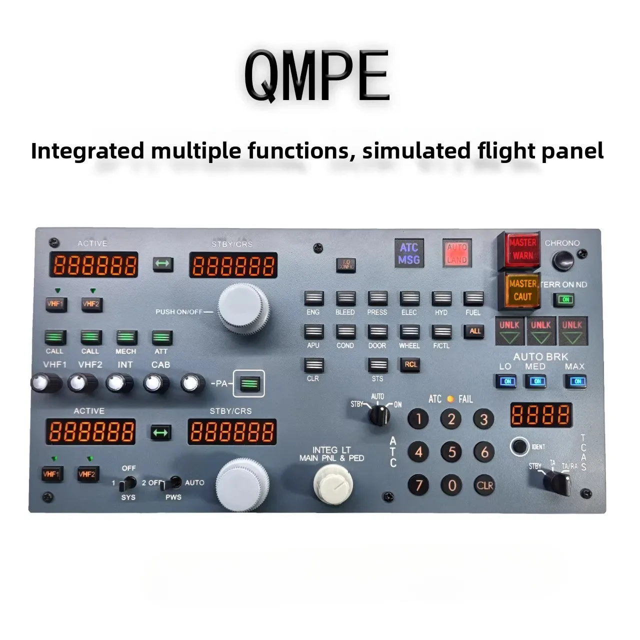 QMPE Integrated Flight Panel Flight Simulator Panel for Airbus A320 Fenix MSFS2020