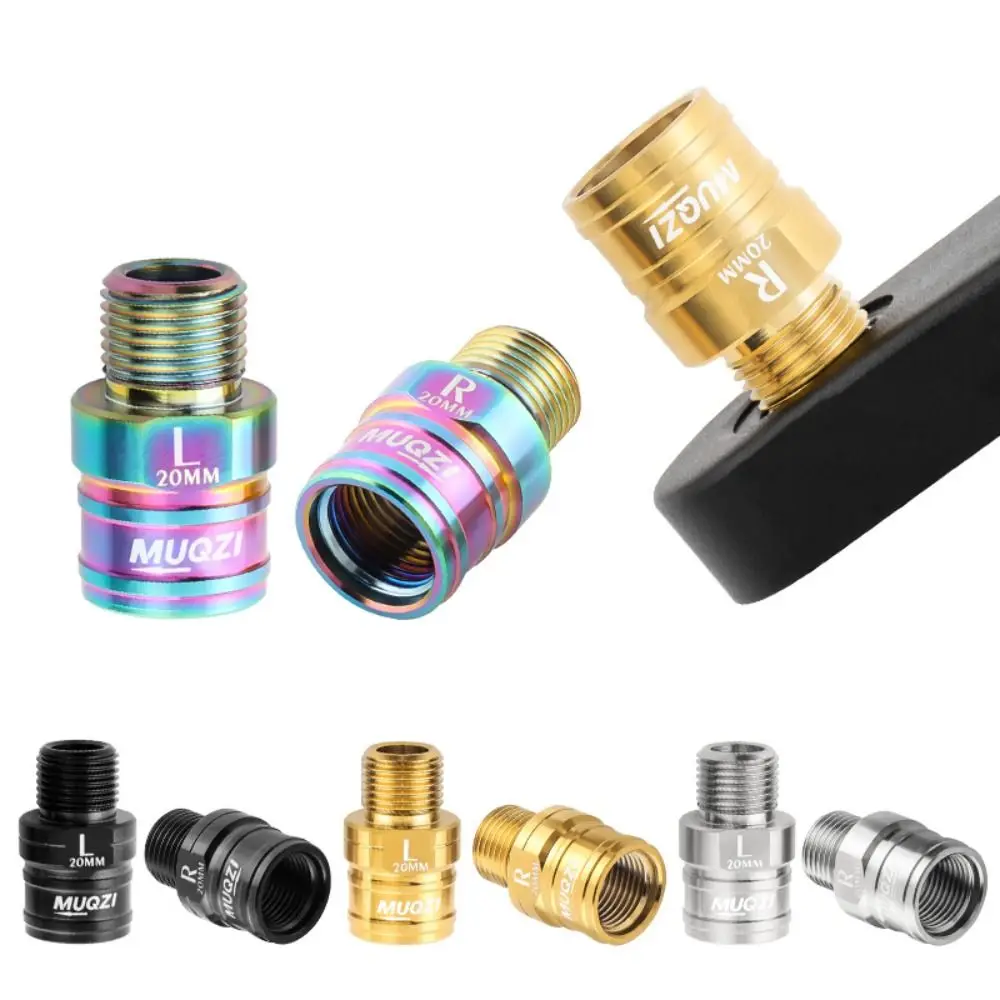 

1 Pair Titanium Alloy Pedal Extender 9/16 20MM Bike Pedal Axle Extenders Wear Resistant Stable Bicycle Pedal Extension Bolts